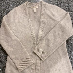 Wool/Angora silver shimmer cardigan